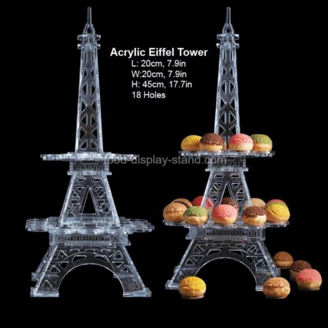 Supporto per macaron Torre Eiffel in acrilico trasparente